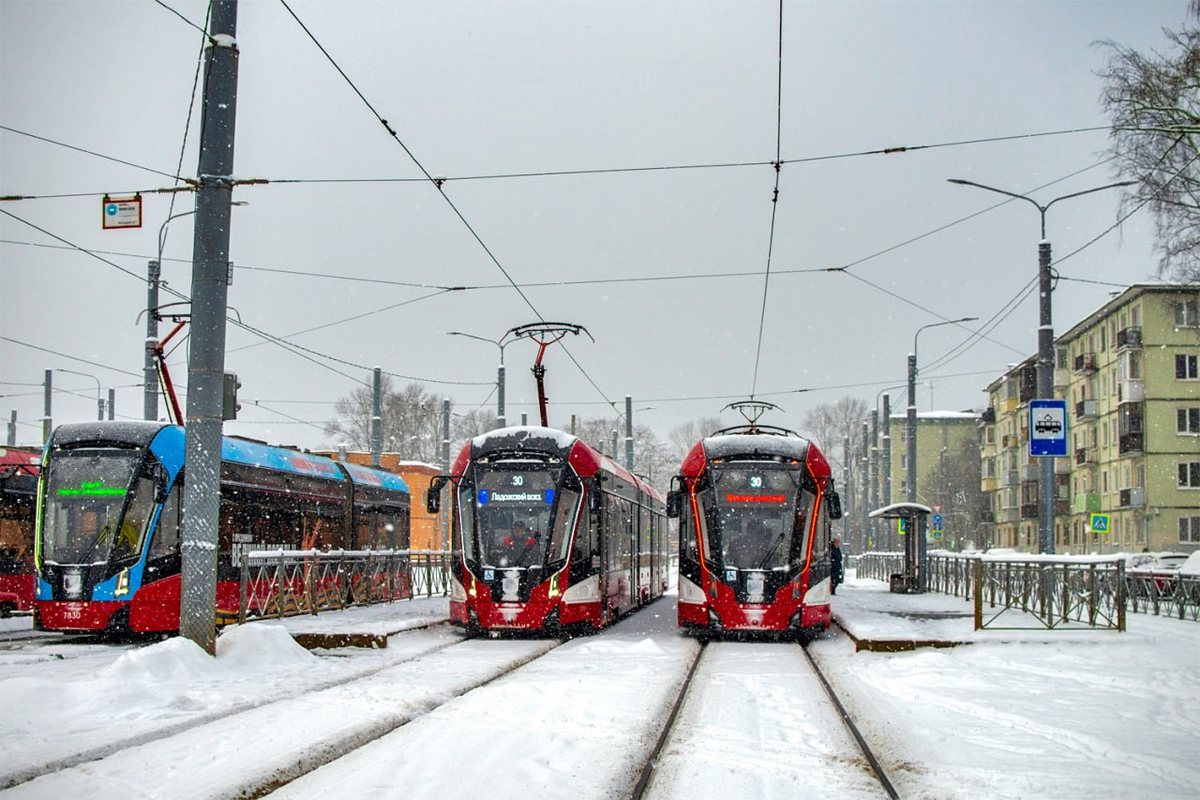 Трамваи от ПК ТС в Санкт-Петербурге. Источник: Николай Кармаевский/TransPhoto