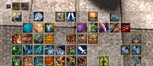 Моя панель скиллов.