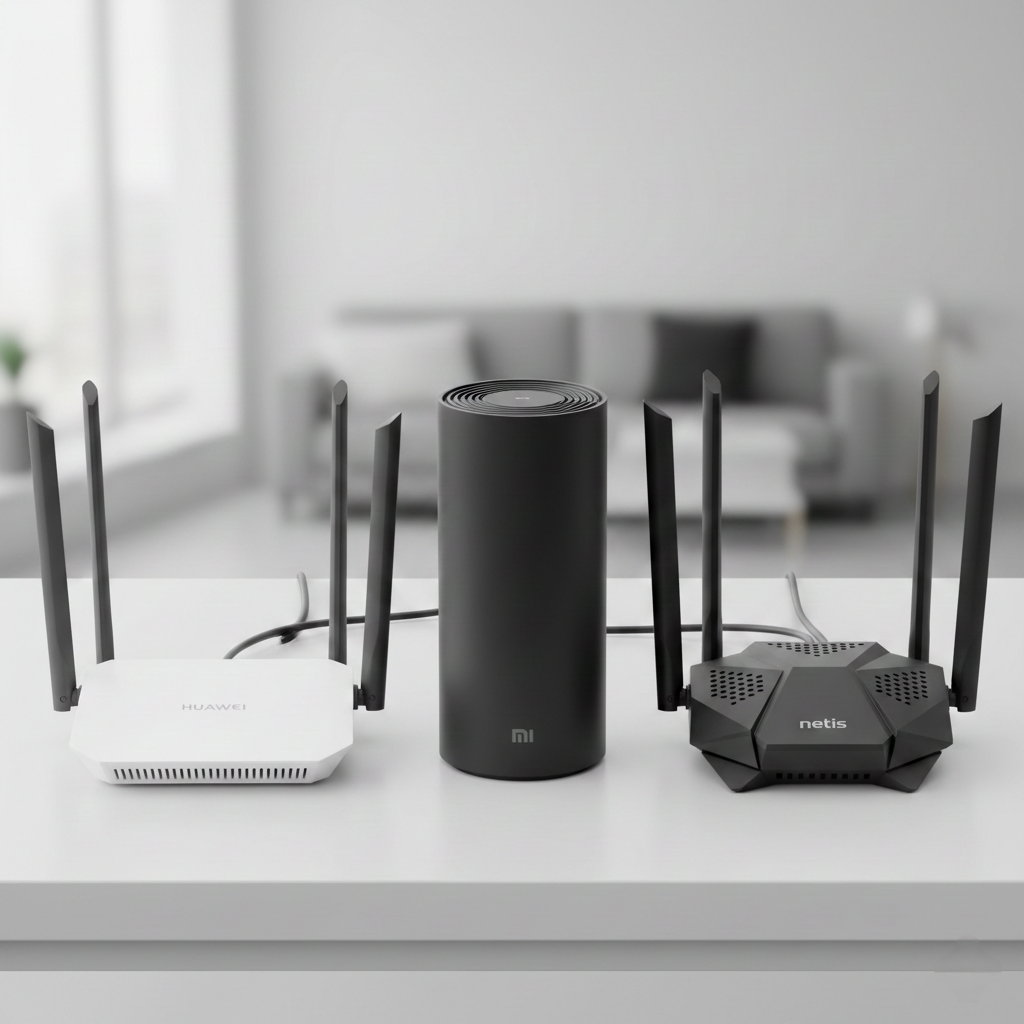 Сгенерированно ии, роутеры не похожи на реальное фото.