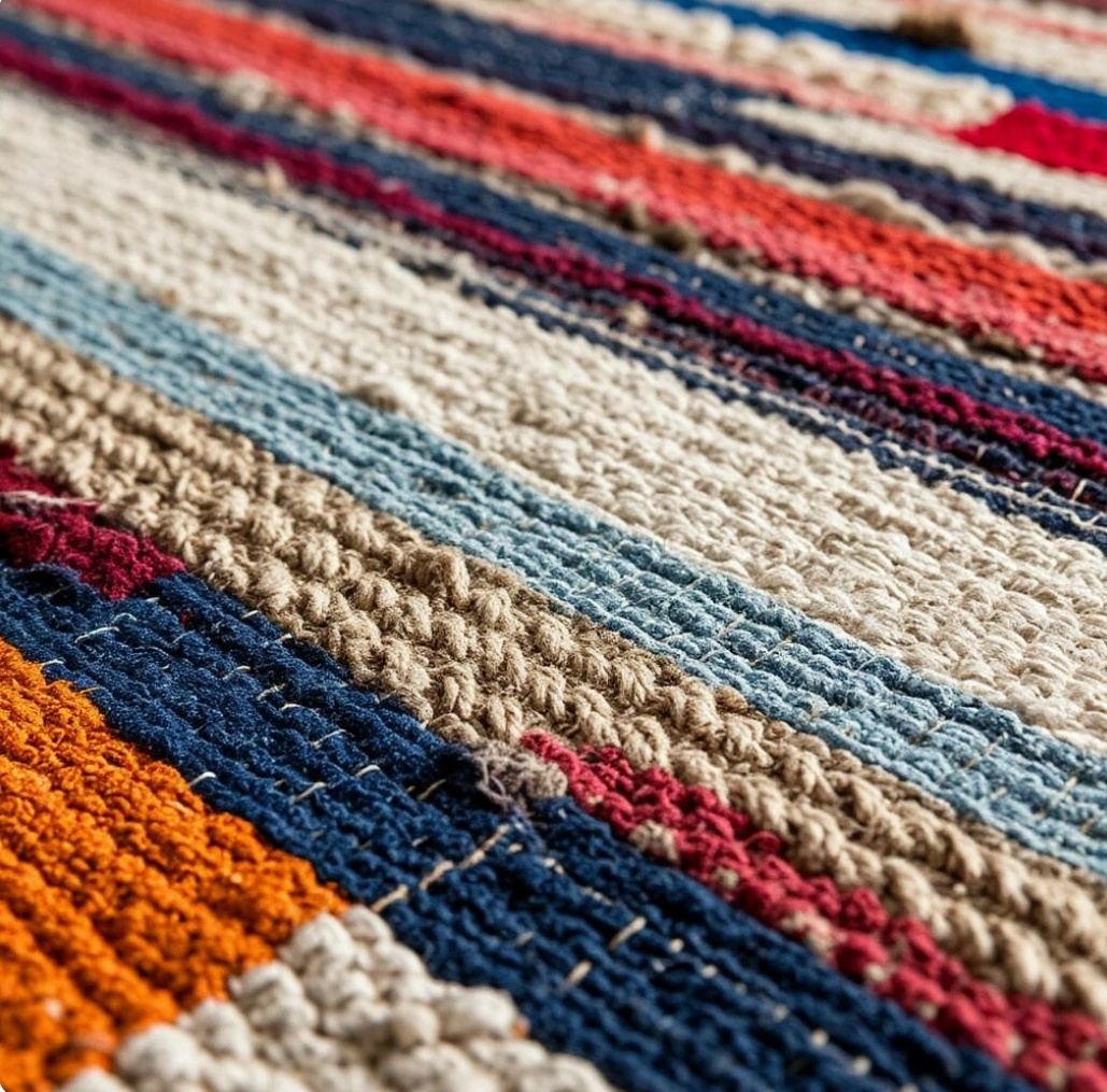 «Присмотритесь. В этом узоре — жизнь нескольких поколений. Ситец, лён, шерсть. Каждая нить кого-то помнит».