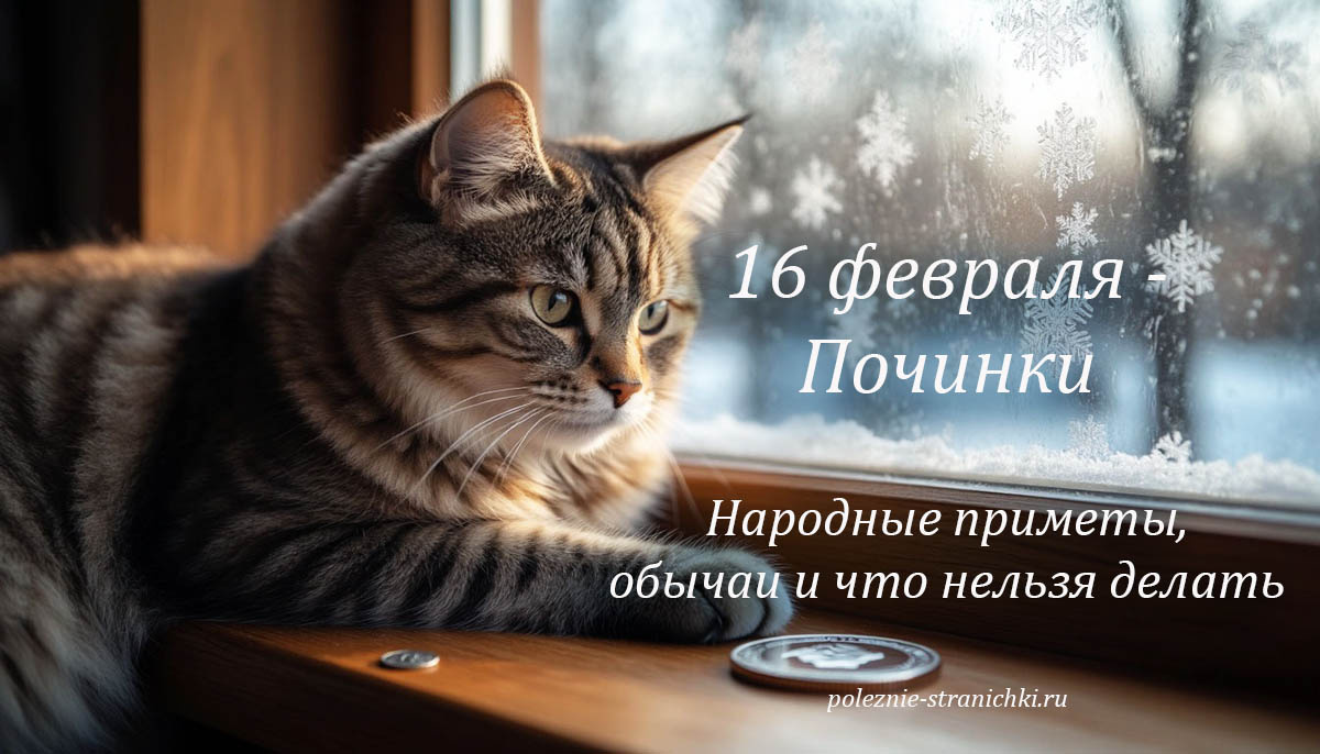 Починки 16 февраля 2026: народные приметы, обычаи и что нельзя делать в этот день