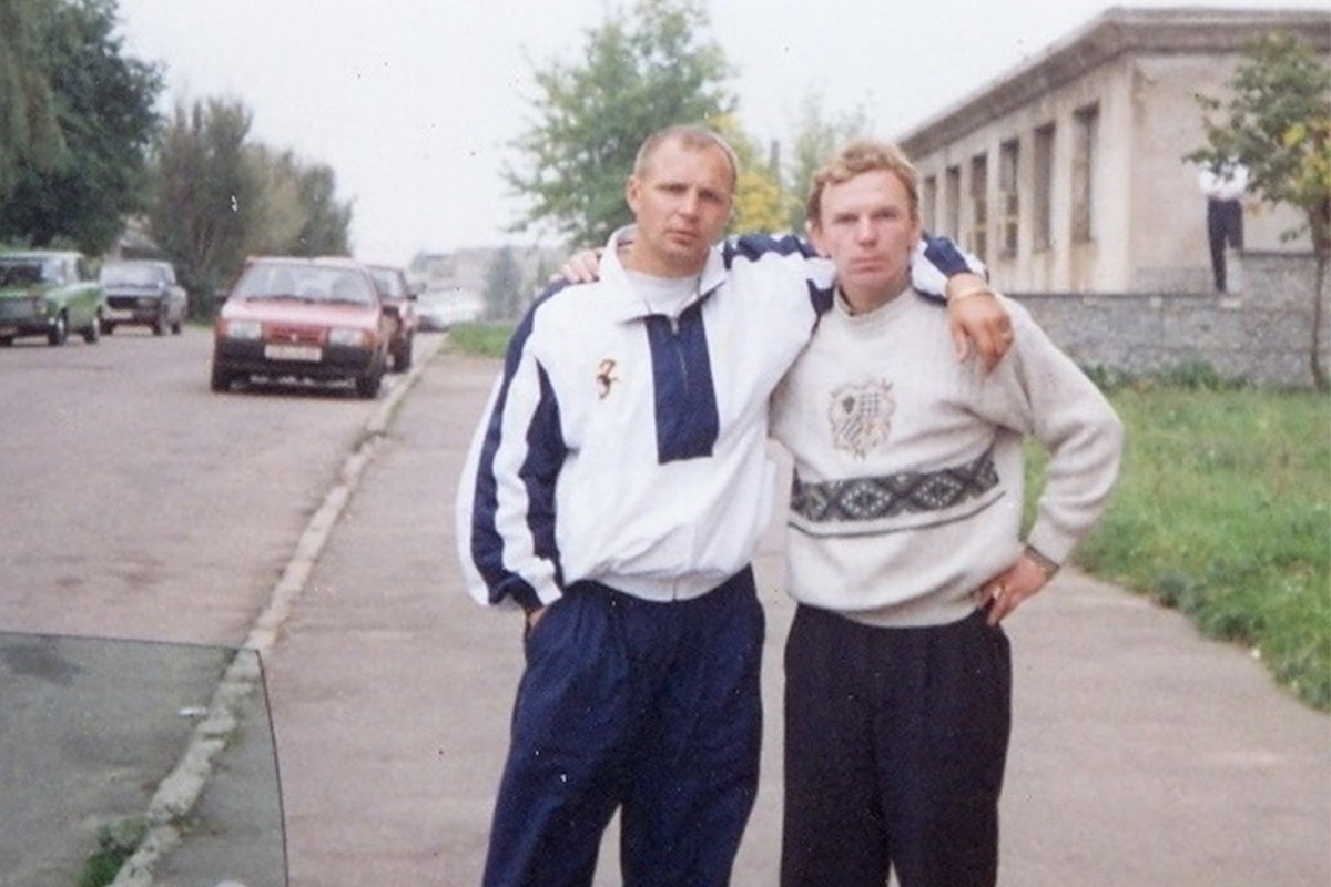 Воры в законе Владимир Клещ (Щавлик, справа) и Юрий Пичугин (Пичуга) в Минске. Архивное фото
