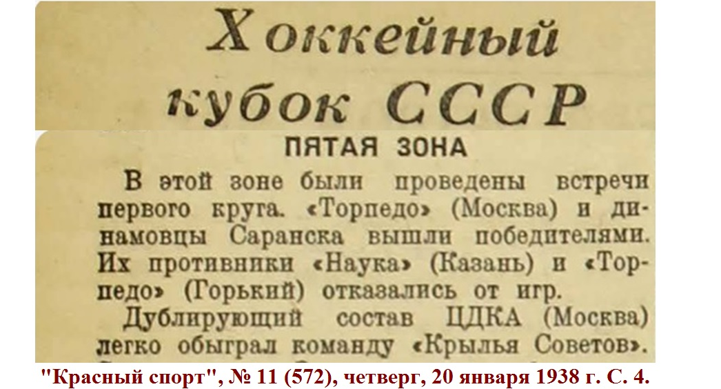 "Красный спорт", № 11 (572), четверг, 20 января 1938 г. С. 4. Коллаж автора ИстАрх.