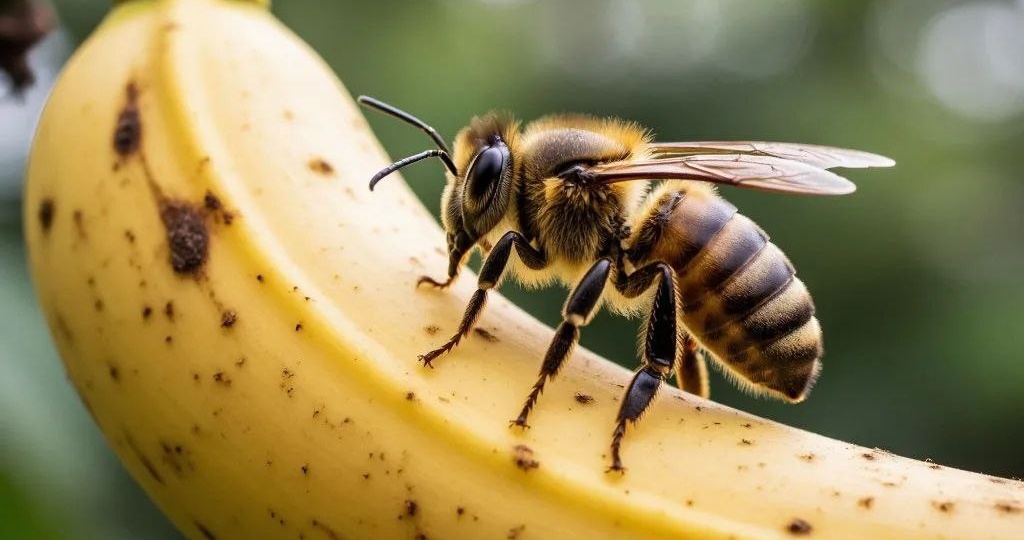 Запах пчелиного укуса, напоминающий банан, обусловлен тревожным феромоном — изоамилацетатом, который выделяется пчелой при атаке