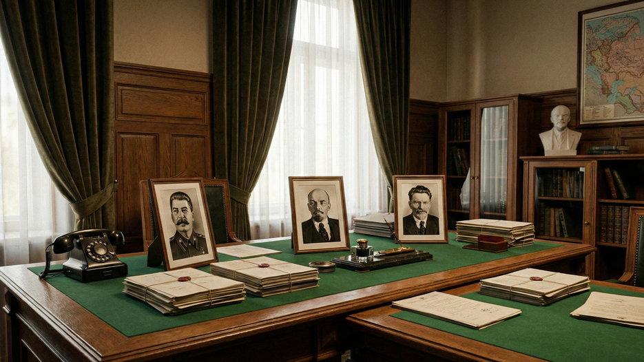 На этом столе лежали списки, которые он утверждал собственной подписью – не зная, что через два года его имя окажется в таком же списке.