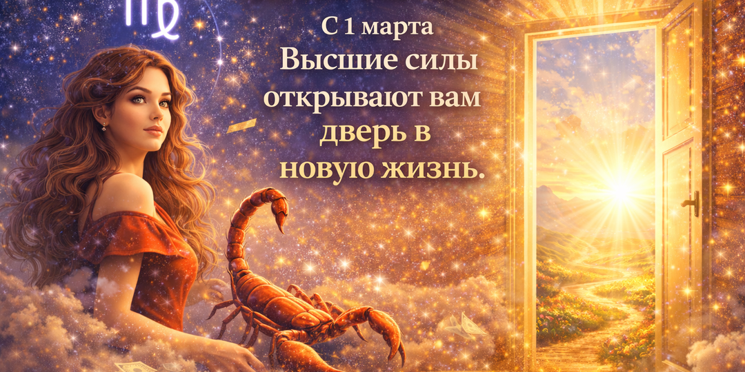 Скорпион, с 1 марта Высшие силы открывают вам дверь в новую жизнь
