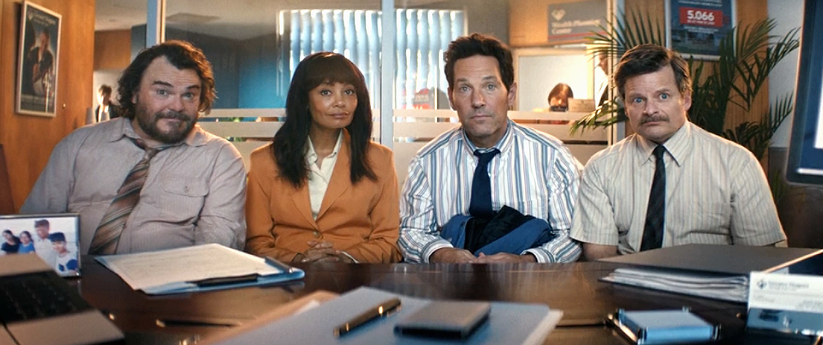 Кадр из фильма "Анаконда". Дуг, Клэр, Рональд и Кенни.