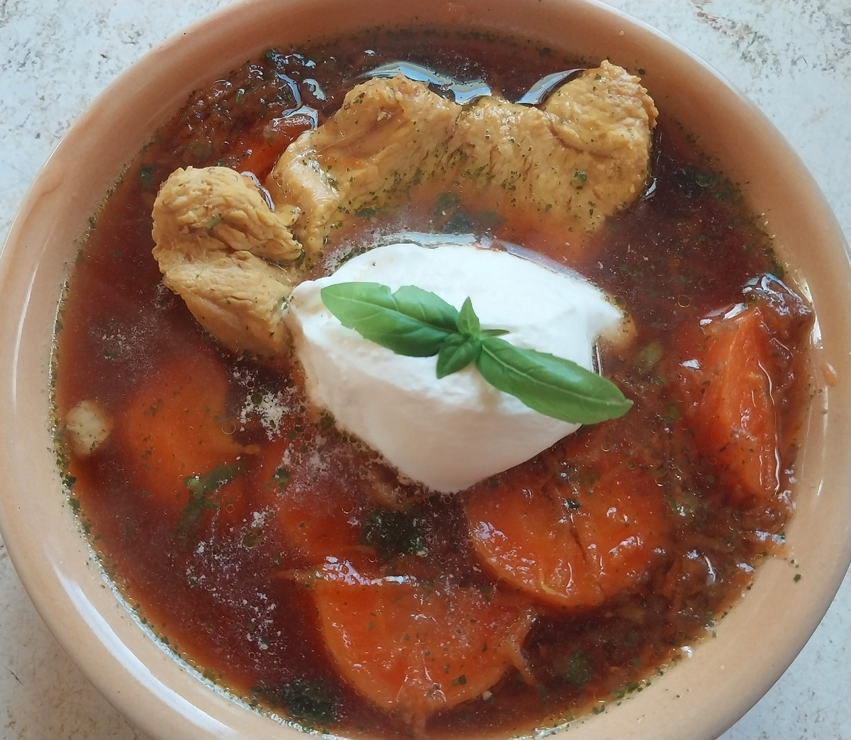 Суп с индейкой.