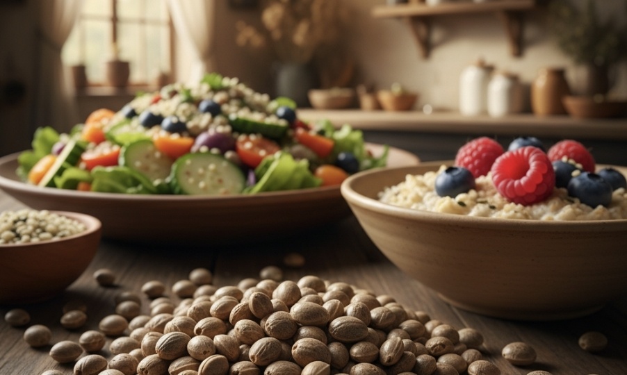 "Суперфуд" - конопляные семена.