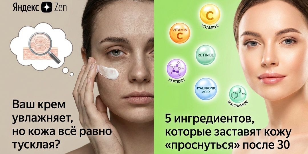 5 ингредиентов, которые заставят кожу «проснуться» после 30