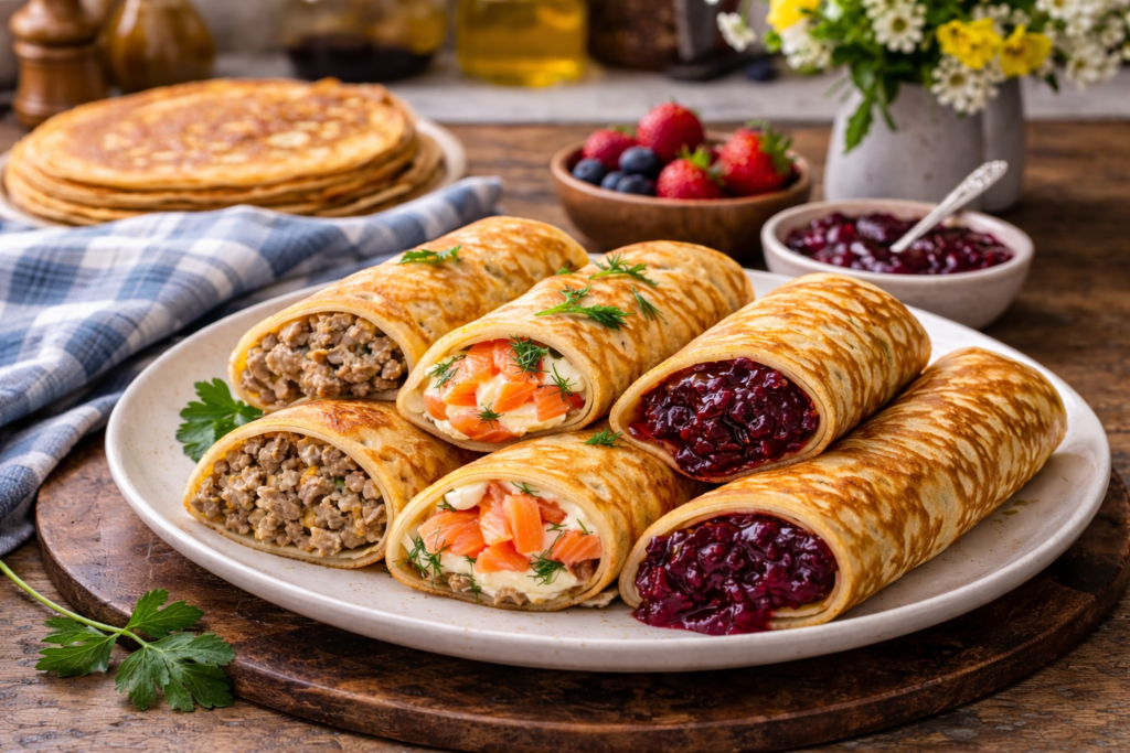    Блинчики вкусны с любимыми начинками. Фото: ChatGPT.