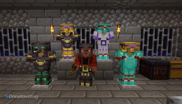    Варианты отделки брони в Minecraft