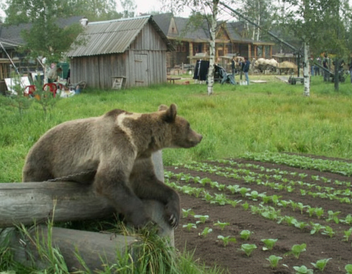 Белогривая во дворе у Прохора