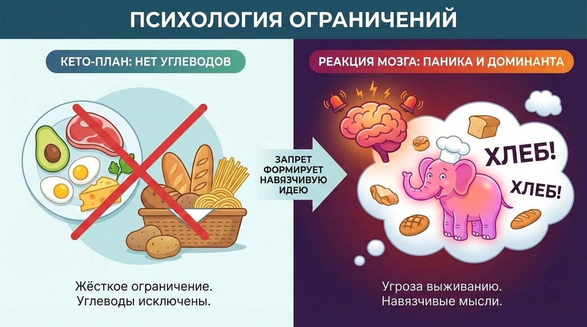 Реакция на запрет углеводов на кето