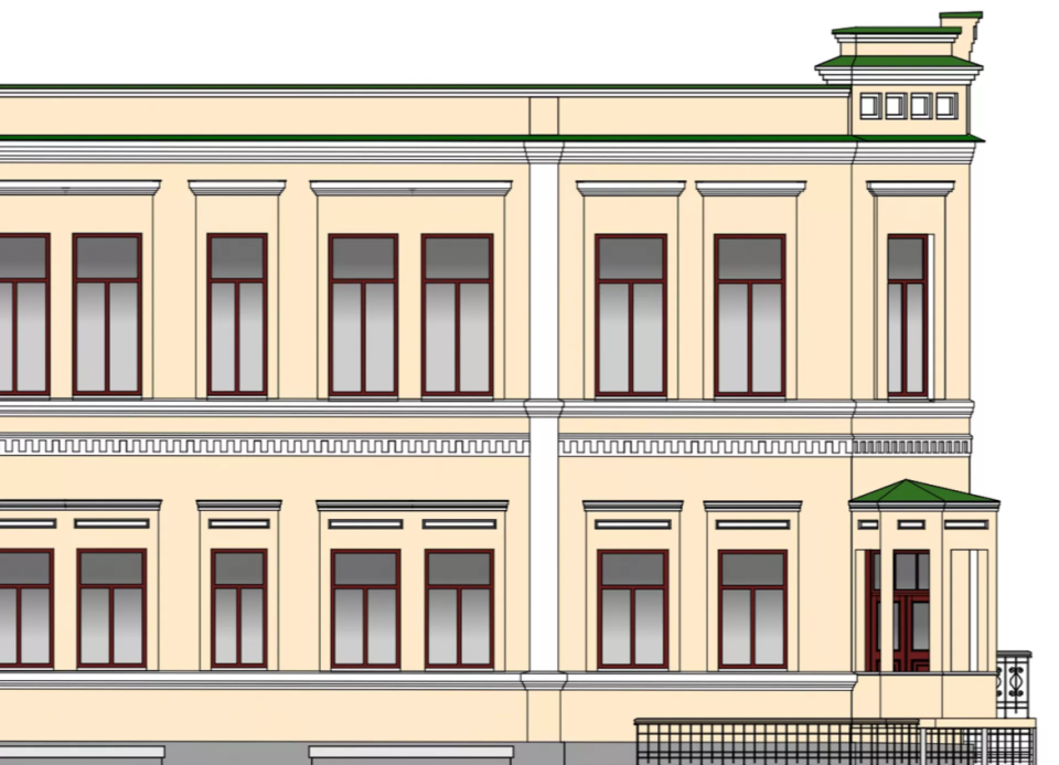    Визуализация проекта реставрации богадельни Пуртова наул. Пушкина, 58/пр. Социалистическом, 20. Источник: Виталий Барабаш/"Толк"