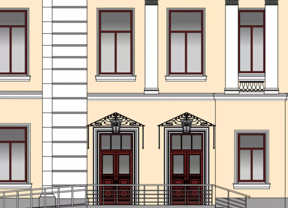    Визуализация проекта реставрации богадельни Пуртова наул. Пушкина, 58/пр. Социалистическом, 20. Источник: Виталий Барабаш/"Толк"