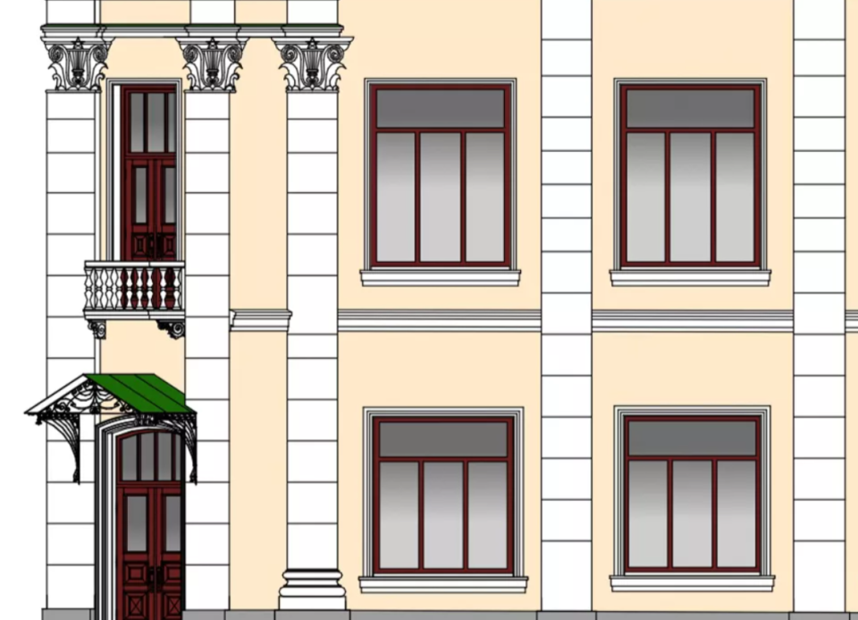    Визуализация проекта реставрации богадельни Пуртова наул. Пушкина, 58/пр. Социалистическом, 20. Источник: Виталий Барабаш/"Толк"