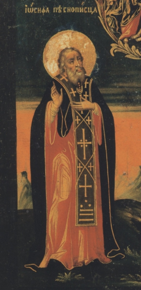 Преподобный Иосиф Песнописец. 18 в. Россия.