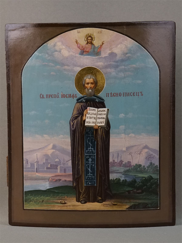 Преподобный Иосиф Песнописец. 19 в. Мстёра.