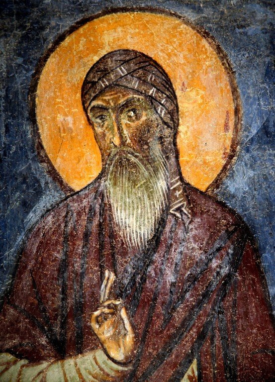 Преподобный Иосиф Песнописец. 12 в. Храм святого Пантелеимона. Нерези. Скопье. Македония.