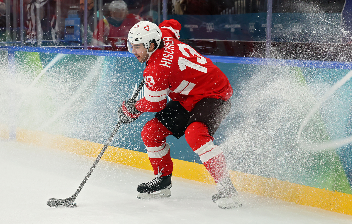    Нападающий "Нью-Джерси" и сборной Швейцарии Нико Хишир  Bruce Bennett/Getty Images