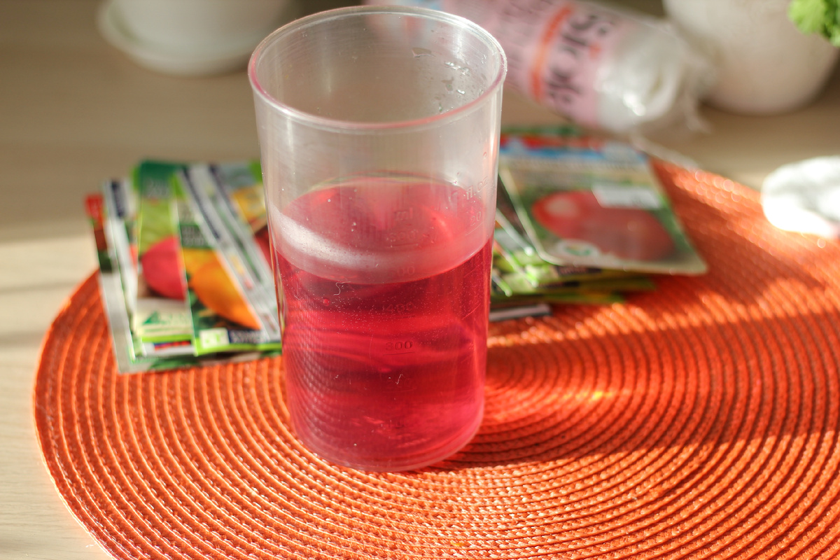 Слабый раствор магранцовки