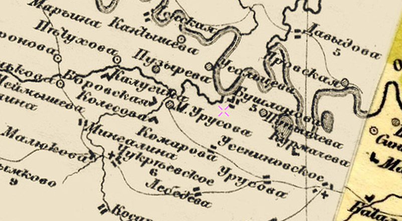 Карта Стрельбицкого издания 1919-1921. Восток. Фрагмент.