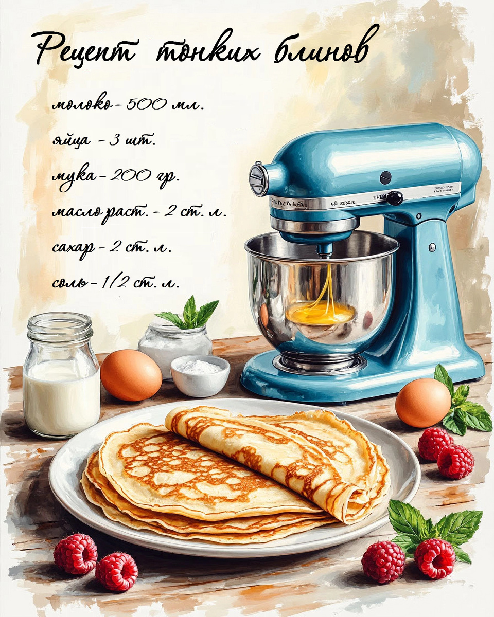 Кстати, рецепт блинчиков тоже может кому-то пригодиться!) 