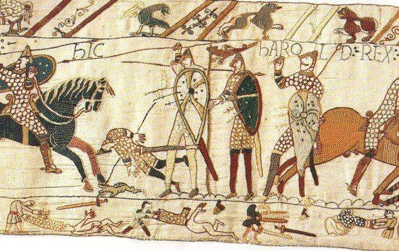 Воины в кольчугах с гобелена из Байё. 11 в. «Музей ковра», Байё, Франция