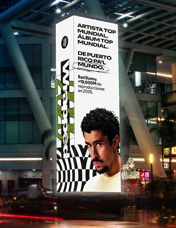 Bad Bunny was Spotify Wrapped’s most streamed global artist of 2025. Courtesy of Spotify