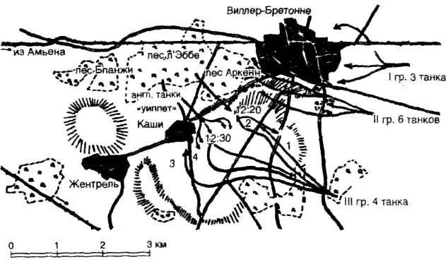 Карта местности, где произолшло сражение