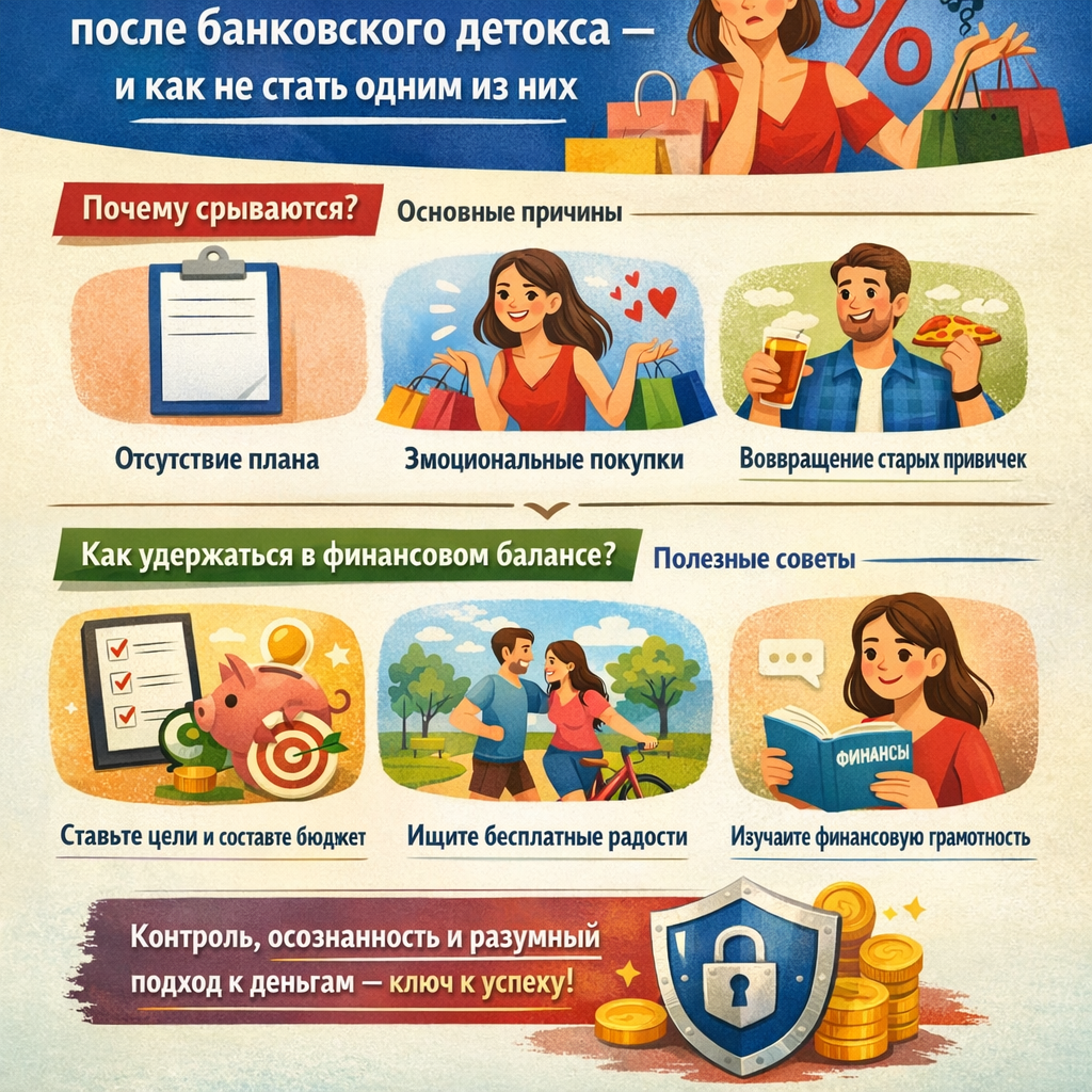 Вы с энтузиазмом начинаете финансовый детокс, избавляетесь от долгов, экономите… а потом через пару месяцев все рушится? 