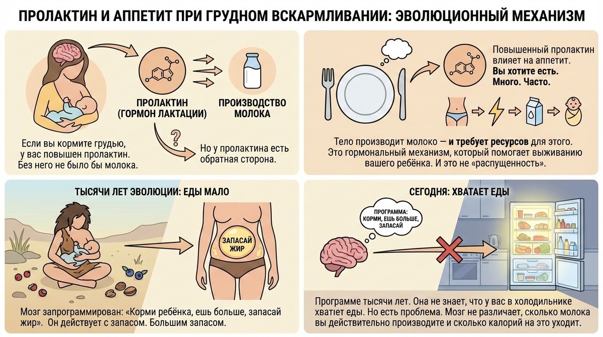 Влияние пролактина на аппетит