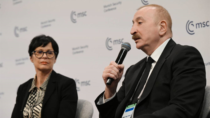    Алиев на одной из ключевых мировых площадок по безопасности фактически обвинил Россию в преступлении. Скриншот: president.az