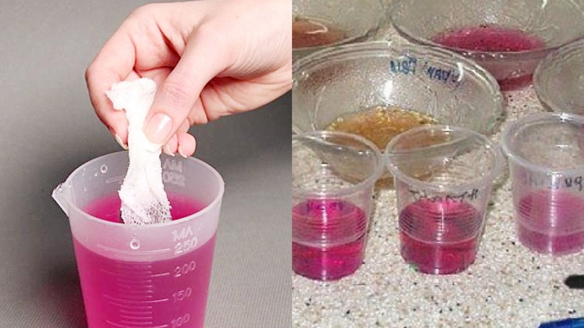 Визуально растворы кажутся одинаковыми, но концентрация разная