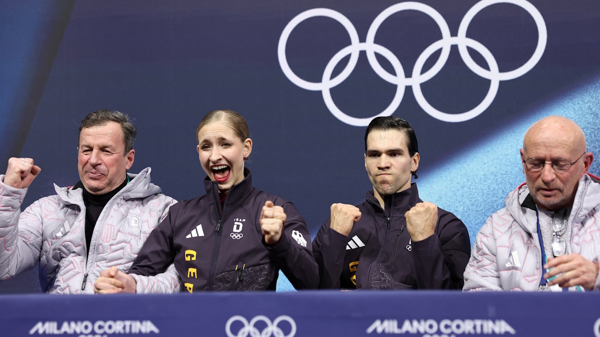    Минерва Хазе и Никита Володин на Олимпиаде-2026. Фото: REUTERS