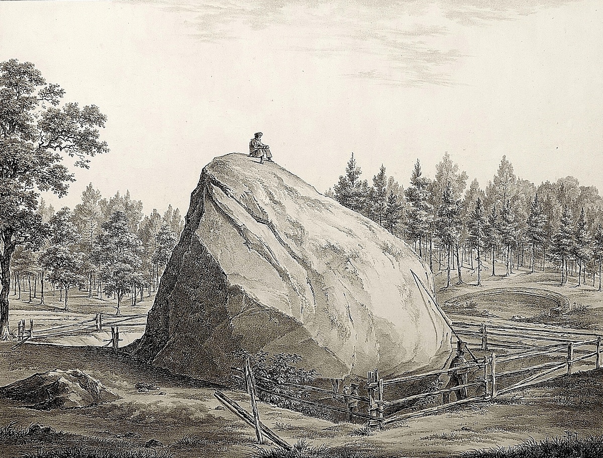 Большой маркграфский камень в 1827 году, литография.