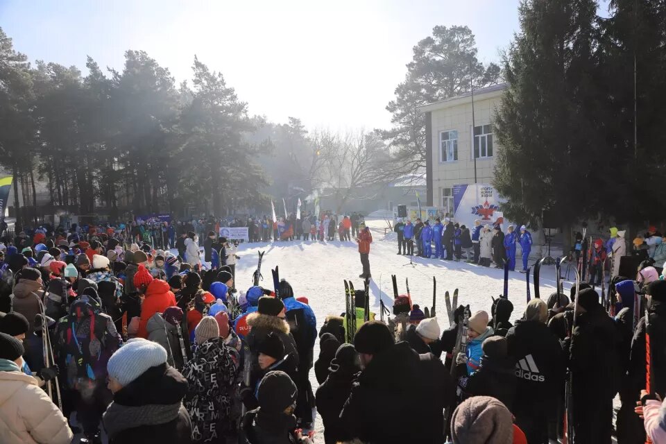    Около 800 бийчан приняли участие в гонке "Лыжня России 2026". Источник: Сергей Кулыгин / "Бийский рабочий"