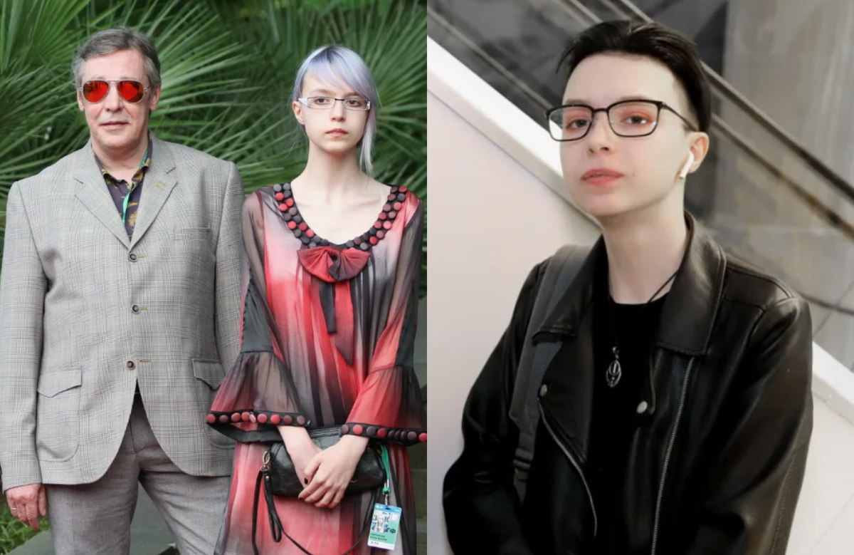 на фото Михаил Ефремов и его дочь 