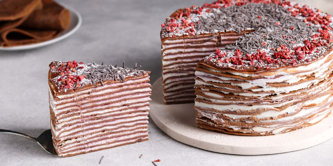 Встречаем Масленицу: Шоколадный блинный торт