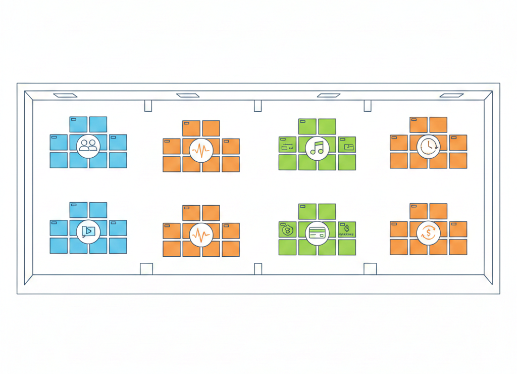 Данные разбиты на части