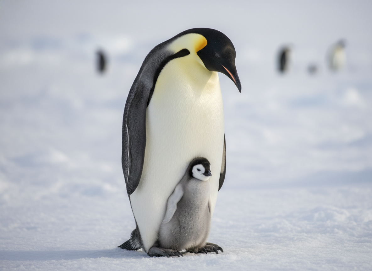 Восемь недель голодовки, сорок процентов потерянного веса, одна неделя страховочного запаса. Императорский пингвин — единственная птица на планете, у которой "птичье молоко" не фразеологизм, а вопрос жизни и смерти.
