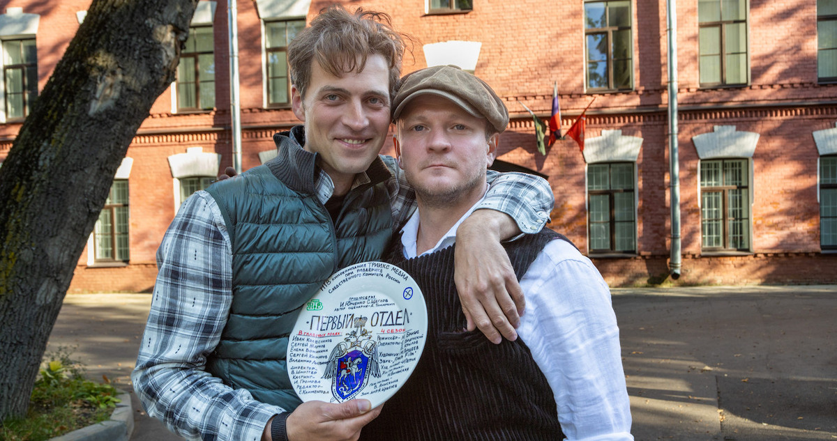 "Первый отдел" кадр со съемок - Иван Колесников и Михаил Шибанов