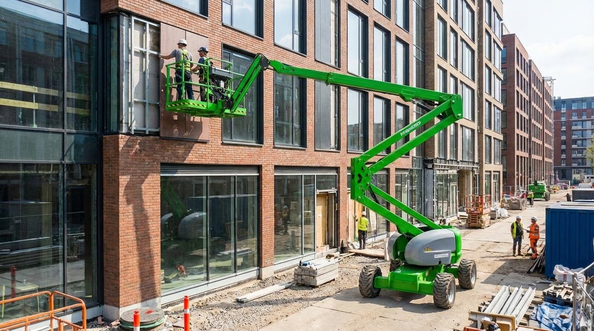    Использование коленчатого подъемника для выполнения задач на большой высоте Atlanta-gk