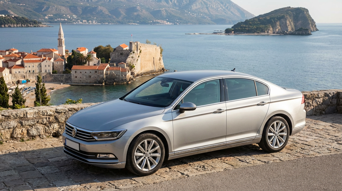 Арендованный автомобиль на побережье Будвы