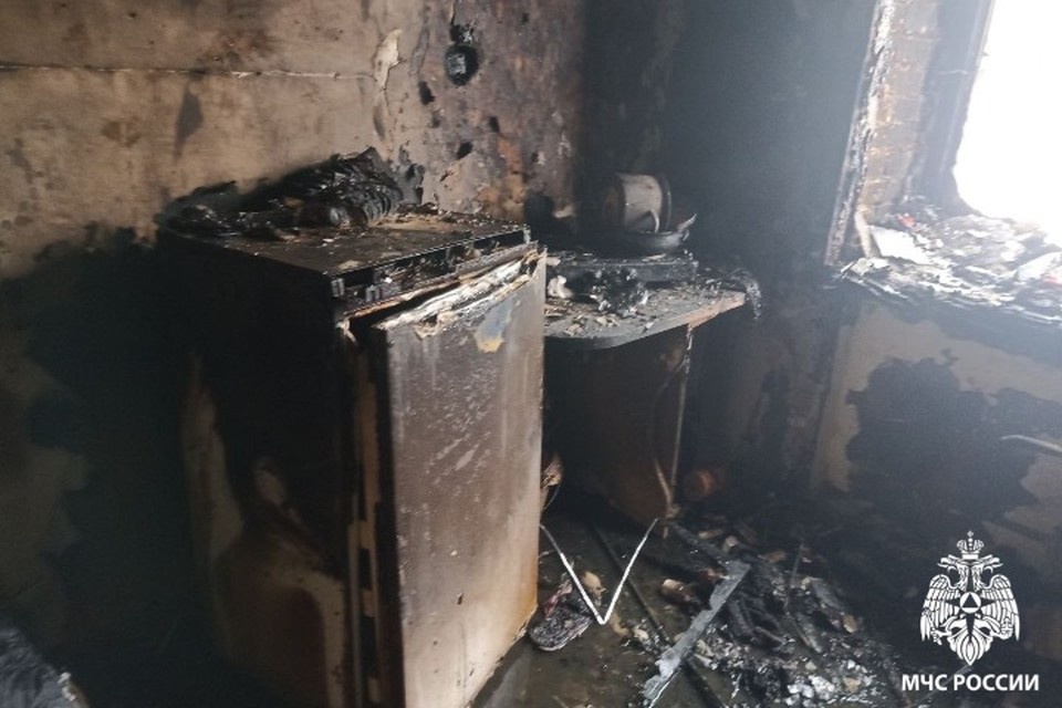    Площадь пожара составила 10 кв.м. Фото: МЧС Удмуртии