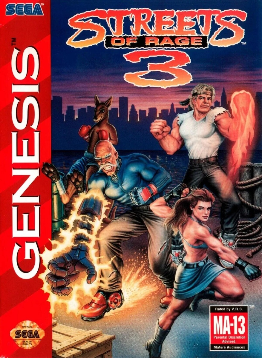 Обложка игры Streets of Rage 3 для SEGA