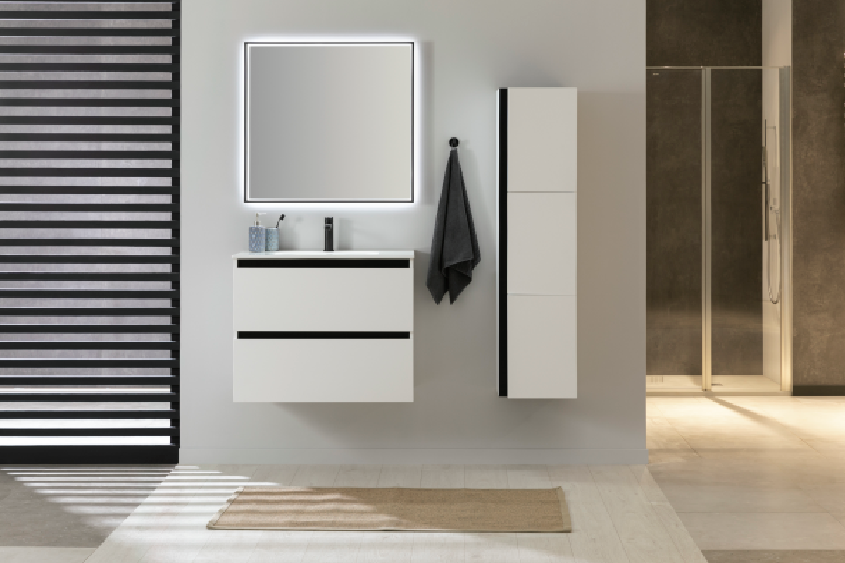 Тумба под раковину De Aqua Ариетта NEW 80 белый матовый в Москве