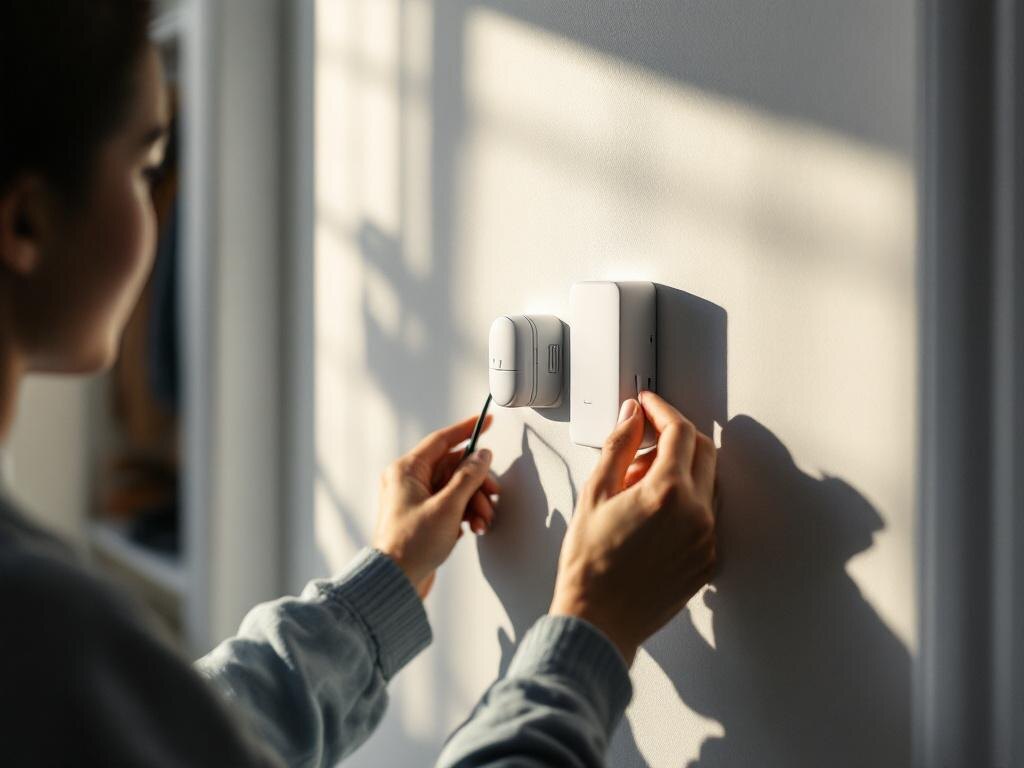 Монтаж беспроводного датчика движения для автоматического освещения в квартире.  📷
