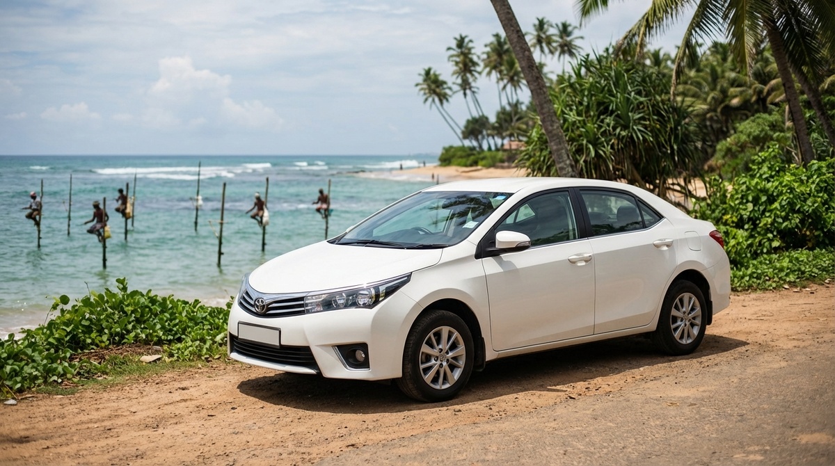 Автомобиль из проката на пляже Велигамы